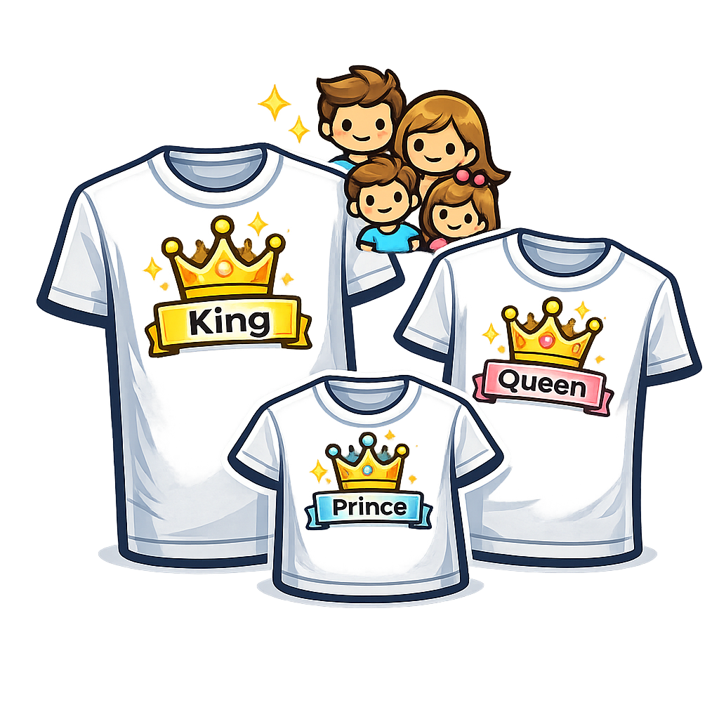 Create unforgettable family moments with customized family matching outfits. Shop personalized family t-shirts and matching clothing for vacations, festivals, photoshoots, and celebrations.